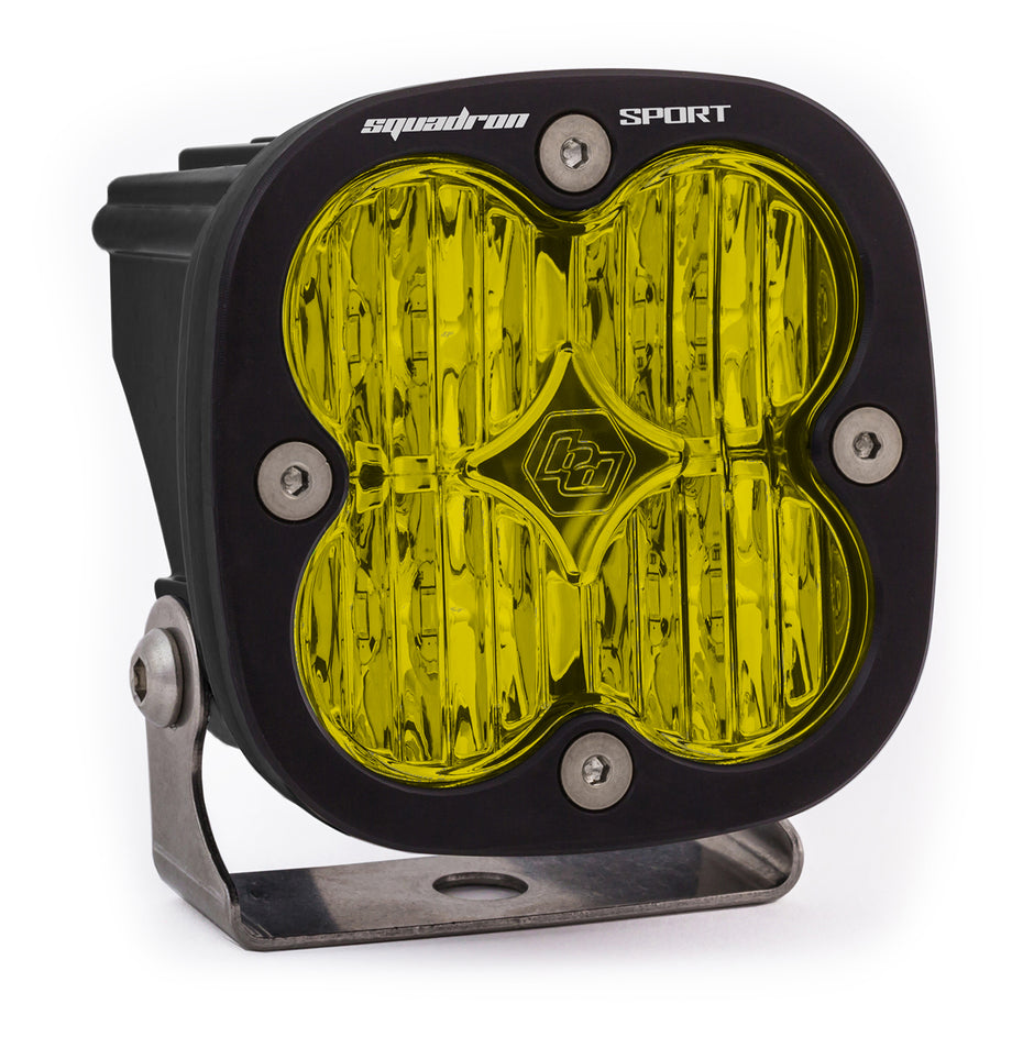 Squadron Sport Black LED Light Pod (Wide Cornering; Baja Amber)