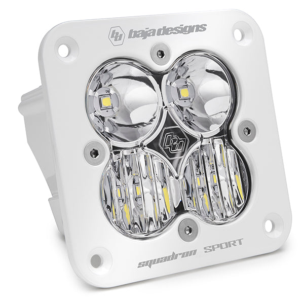 Squadron Sport White Flush Mount LED Auxiliary Light Pod (Driving/Combo; Clear)