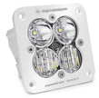 Squadron Sport White Flush Mount LED Auxiliary Light Pod (Driving/Combo; Clear)