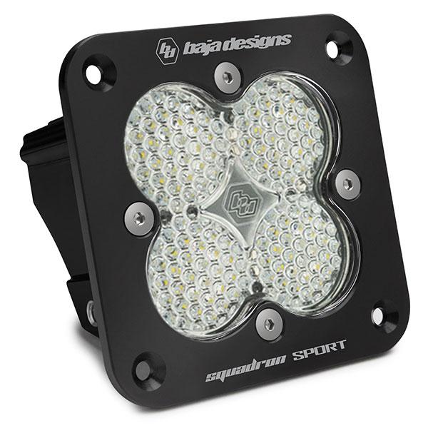 Squadron Sport Black Flush Mount LED Auxiliary Light Pod (Work/Scene; Clear)