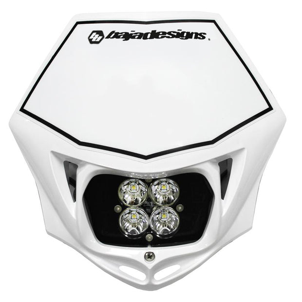 Motorcycle Squadron Sport (A/C) Headlight Kit W/ Shell (White Shell; Spot; Clear)