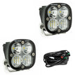 Squadron Sport Black LED Light Pod Pair (Driving/Combo; Clear)