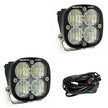 Squadron Sport Black LED Light Pod Pair (Wide Cornering; Clear)
