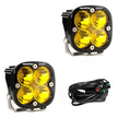 Squadron Sport Black LED Light Pod Pair (Spot; Baja Amber)