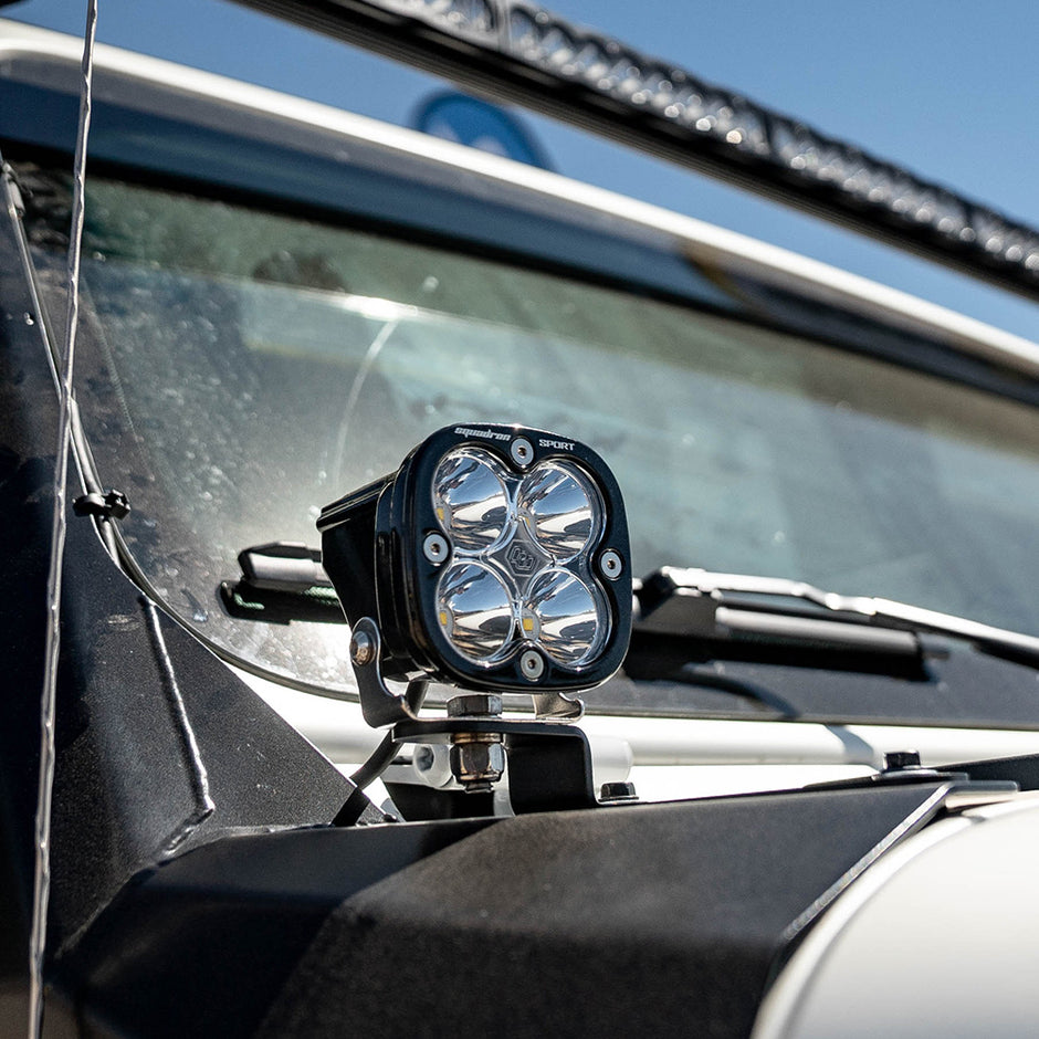 Squadron Sport Black LED Light Pod Pair (Driving/Combo; Baja Amber)