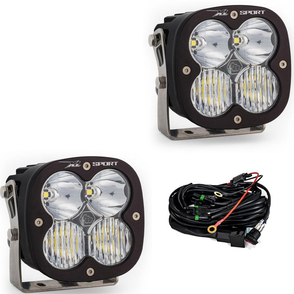 XL Sport LED Light Pod Pair (Driving/Combo; Clear)