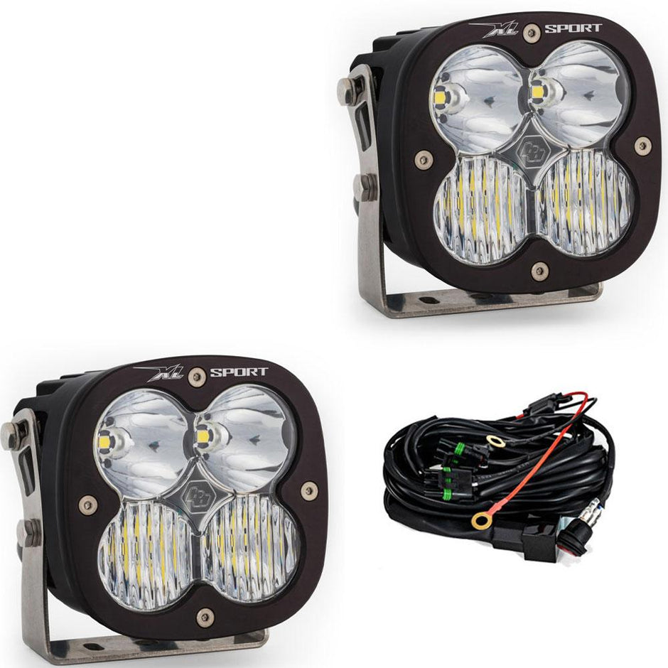 XL Sport LED Light Pod Pair (Driving/Combo; Clear)
