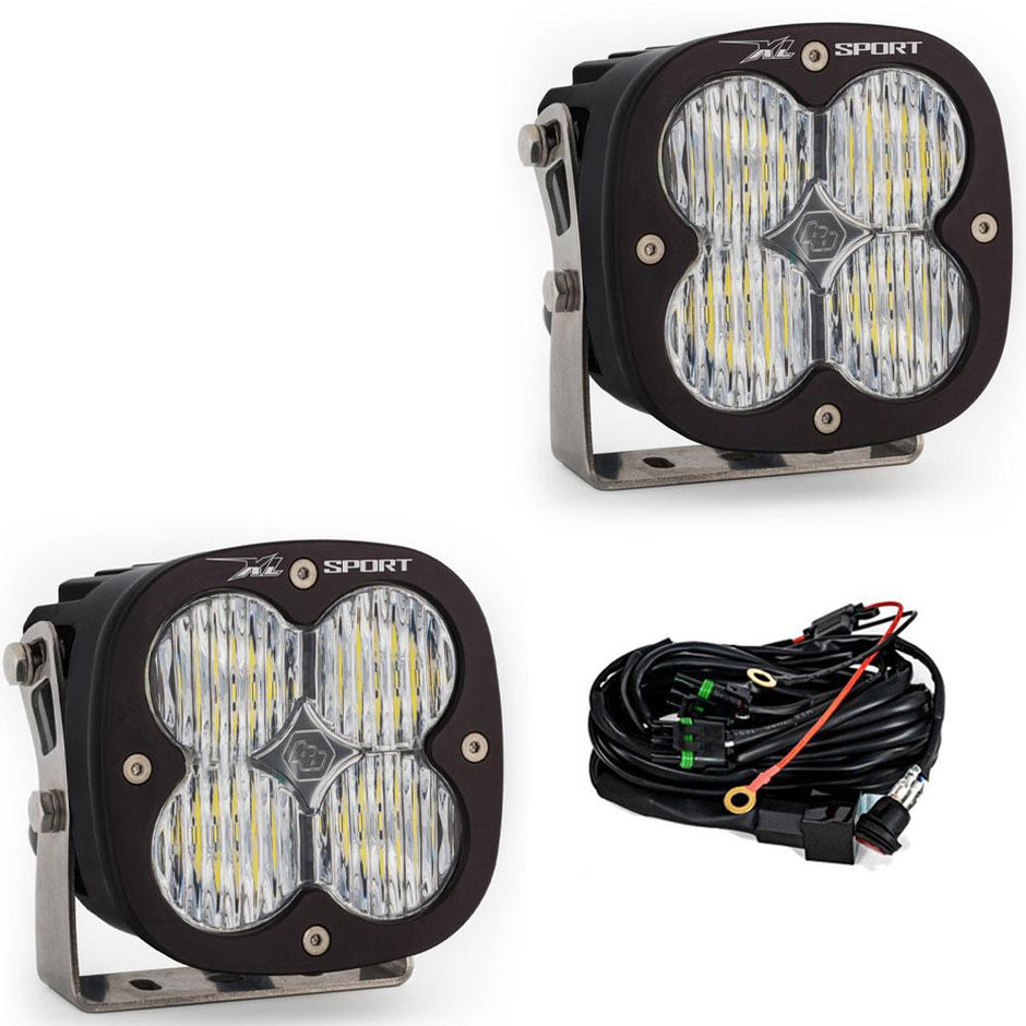 XL Sport LED Light Pod Pair (Wide Cornering; Clear)