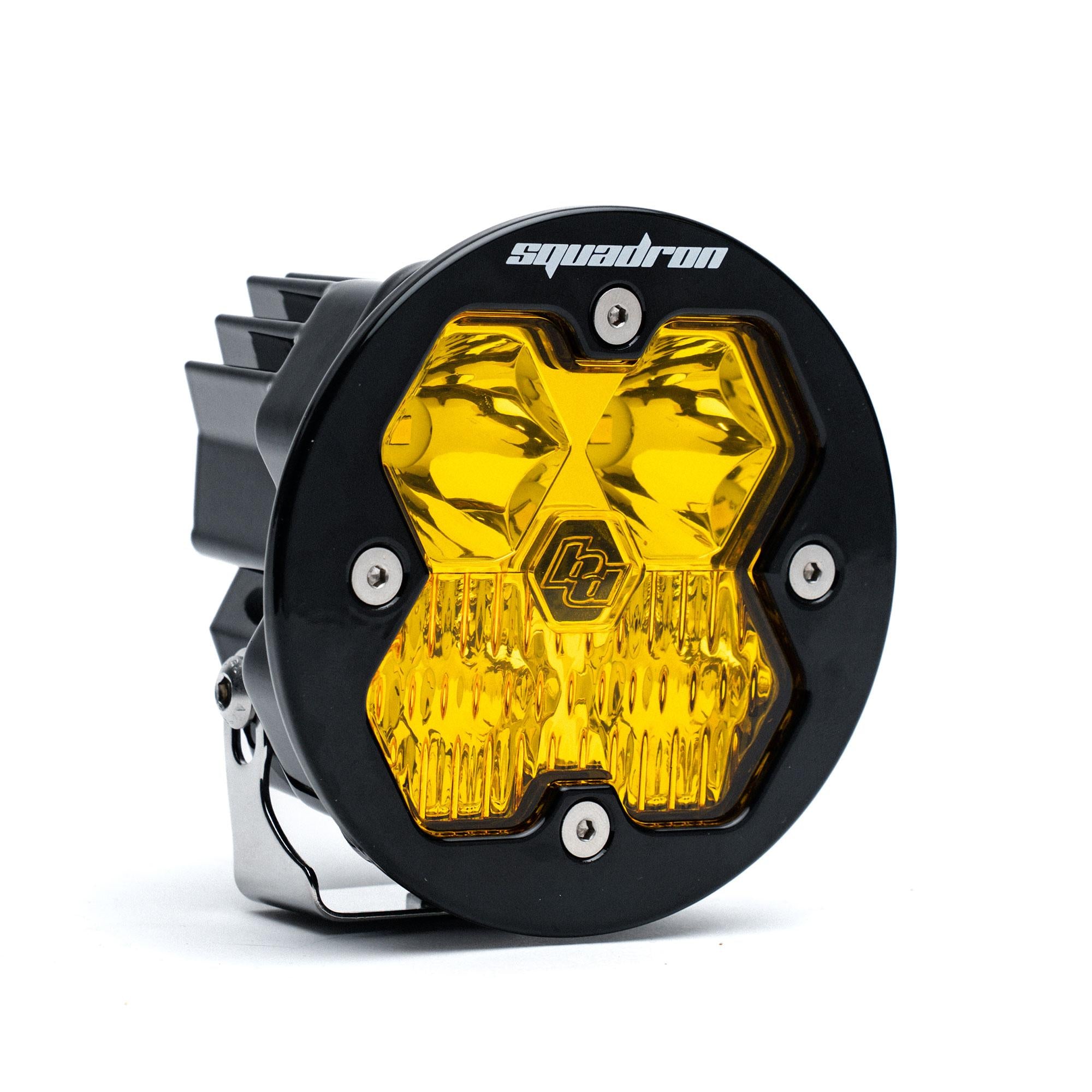 Squadron-R 2.0 Sport Black LED Auxiliary Light Pod (Driving/Combo; Baja Amber)