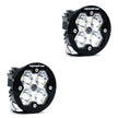 Squadron-R 2.0 Sport Black LED Auxiliary Light Pod Pair (No Harness) (Spot; Clear)