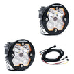 Squadron-R 2.0 Sport Black LED Auxiliary Light Pod Pair (with Harness) (Driving/Combo; Clear)