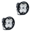 Squadron-R 2.0 Sport Black LED Auxiliary Light Pod Pair (No Harness) (Wide Cornering; Clear)