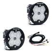 Squadron-R 2.0 Sport Black LED Auxiliary Light Pod Pair (with Harness) (Work/Scene; Clear)