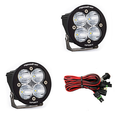 Squadron-R Sport Black LED Light Pod Pair (Spot; Clear)