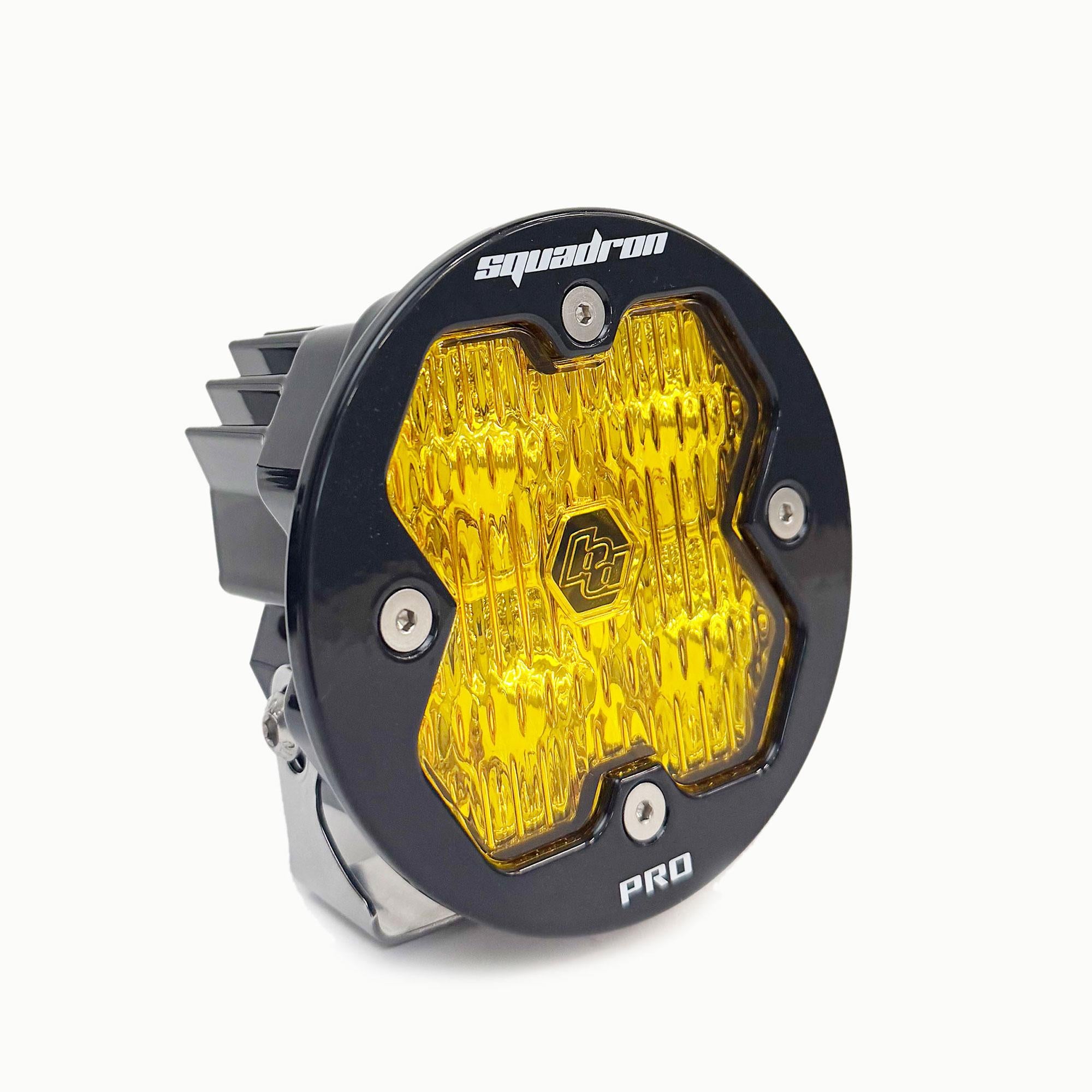 Squadron-R 2.0 Pro Black LED Auxiliary Light Pod (Wide Cornering; Baja Amber)