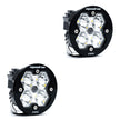 Squadron-R 2.0 Pro Black LED Auxiliary Light Pod Pair (No Harness) (Spot; Clear)