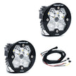 Squadron-R 2.0 Pro Black LED Auxiliary Light Pod Pair (Driving/Combo; Clear)