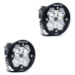 Squadron-R 2.0 Pro Black LED Auxiliary Light Pod Pair (No Harness) (Driving/Combo; Clear)