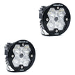 Squadron-R 2.0 Pro Black LED Auxiliary Light Pod Pair (No Harness) (Wide Cornering; Clear)