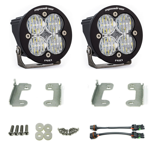 Squadron-R Pro Fog Pocket Kit - '10-18 Wrangler JK; W/ Standard OE Bumper (Wide Cornering; Clear)