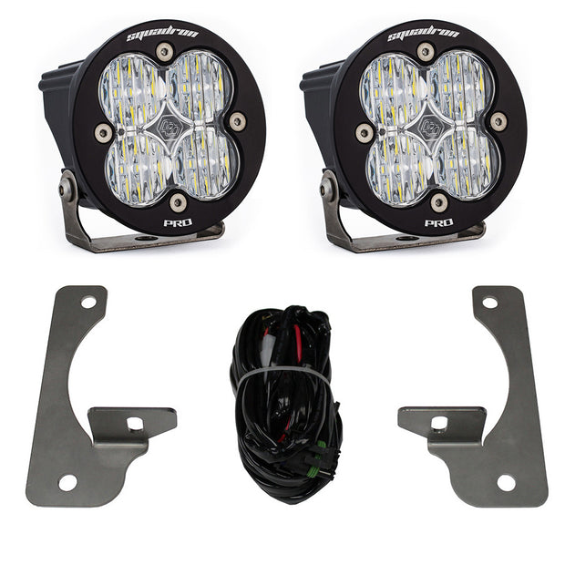 Squadron-R Pro Fog Pocket Kit - '10-18 Wrangler JK; W/ Premium OE Bumper (Wide Cornering; Clear)