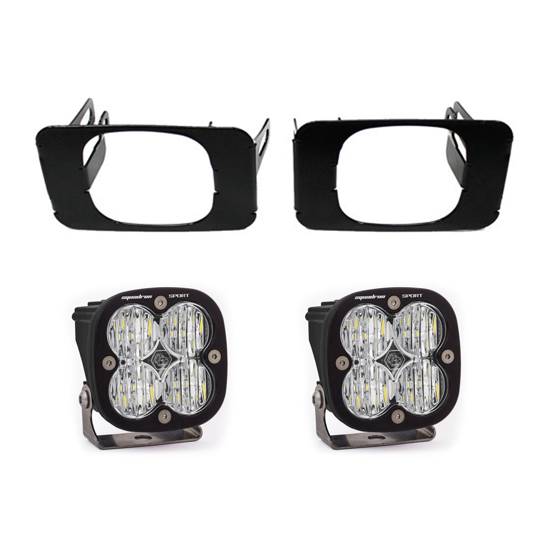 Ford Squadron Sport Fog Pocket Light Kit - '15-20 F-150; '17-22 F-250/350 Super Duty (Wide Cornering; Clear)