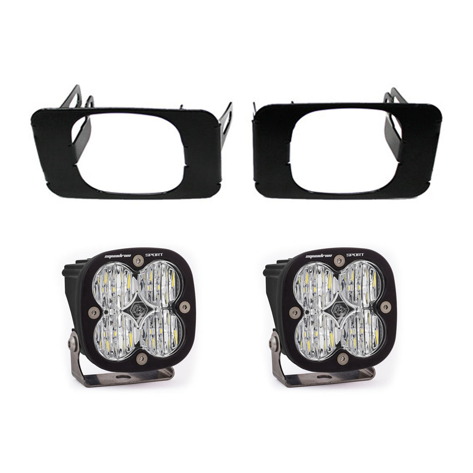 Ford Squadron Sport Fog Pocket Light Kit - '15-20 F-150; '17-22 F-250/350 Super Duty (Wide Cornering; Clear)