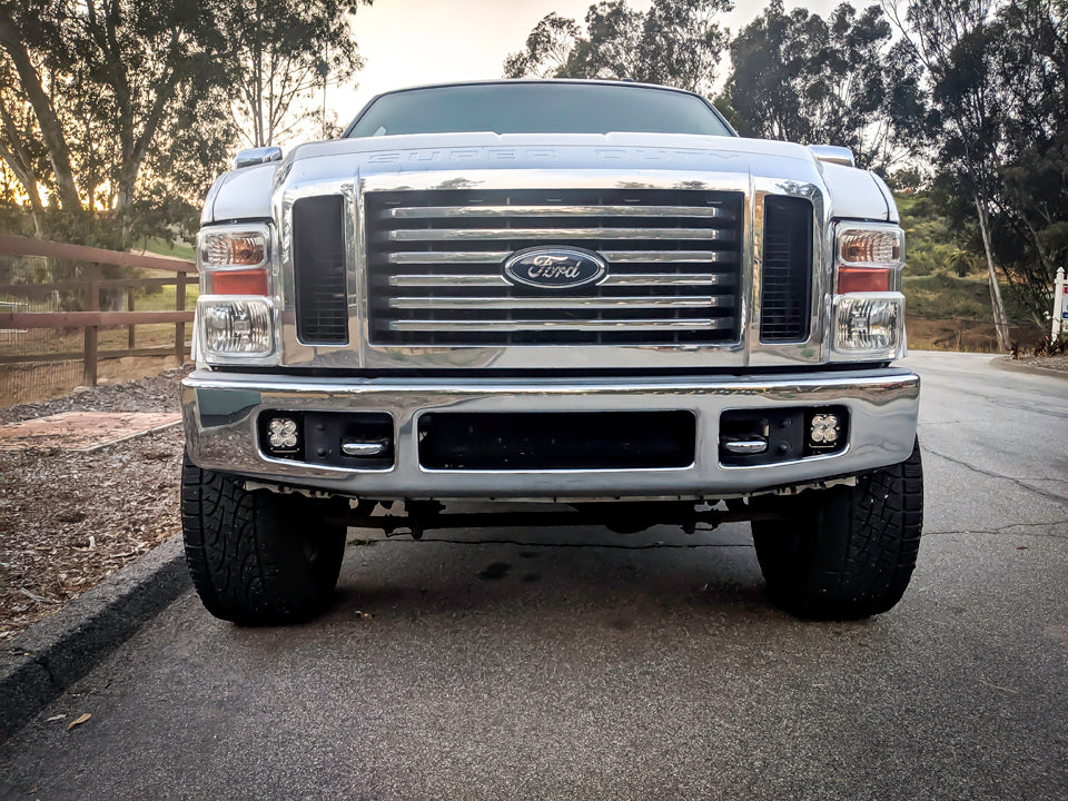 Squadron SAE Fog Pocket Kit - '99-10 F-250/350 Super Duty (SAE Fog; Clear)
