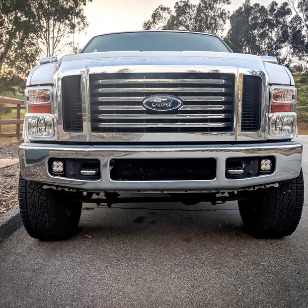 Squadron SAE Fog Pocket Kit - '99-10 F-250/350 Super Duty (SAE Fog; Clear)