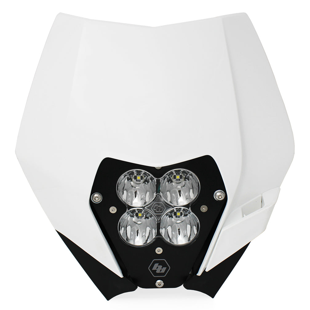 XL80 (D/C) Headlight Kit W/ Shell - '08-13 250 XCF-W; '12-13 350 EXC-F; '09-10 400 XC-W; '08-11 450 EXC-R; '08-12 450 XC-W; '12-13 500 EXC; '12-13 500 XC-W; '08-11 530 EXC-R/530 XC-W (Trail; Clear)