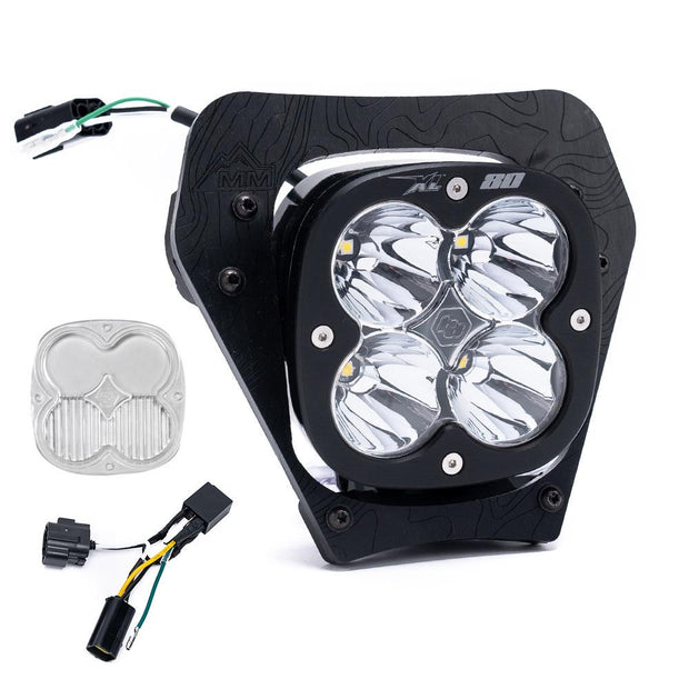 KTM XL80 (D/C) Headlight Kit W/ Hi-Low Harness - 2024-On 350 EXC-F;500 EXC-F (Trail; Clear)
