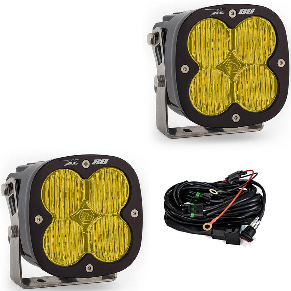 XL80 LED Light Pod Pair (Wide Cornering; Baja Amber)