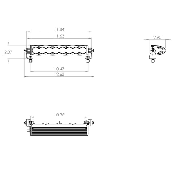 S8 Straight LED Light Bar (10 Inch; Wide Cornering; Clear)