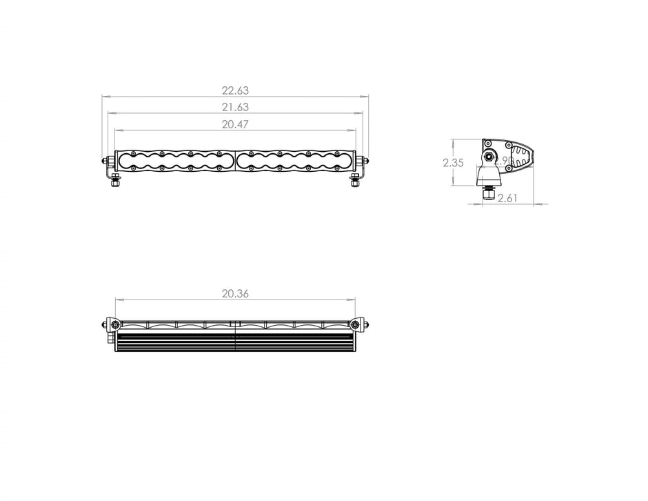 S8 Straight LED Light Bar (20 Inch; Driving/Combo; Clear)
