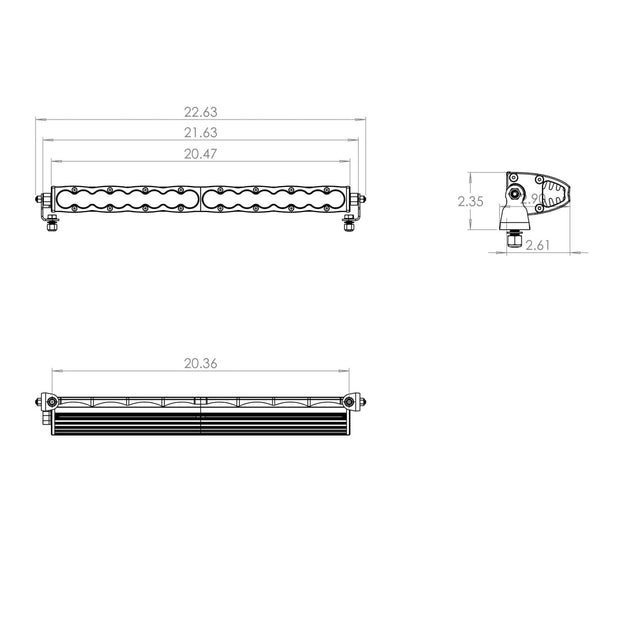 S8 Straight LED Light Bar (20 Inch; Work/Scene; Clear)
