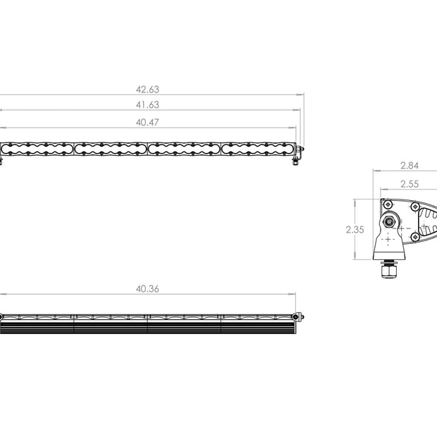 S8 Straight LED Light Bar (40 Inch; Work/Scene; Clear)