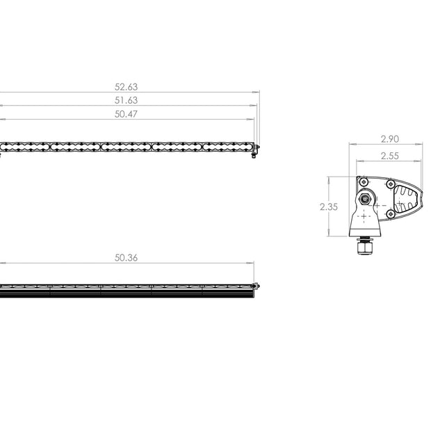 S8 Straight LED Light Bar (50 Inch; Spot; Clear)