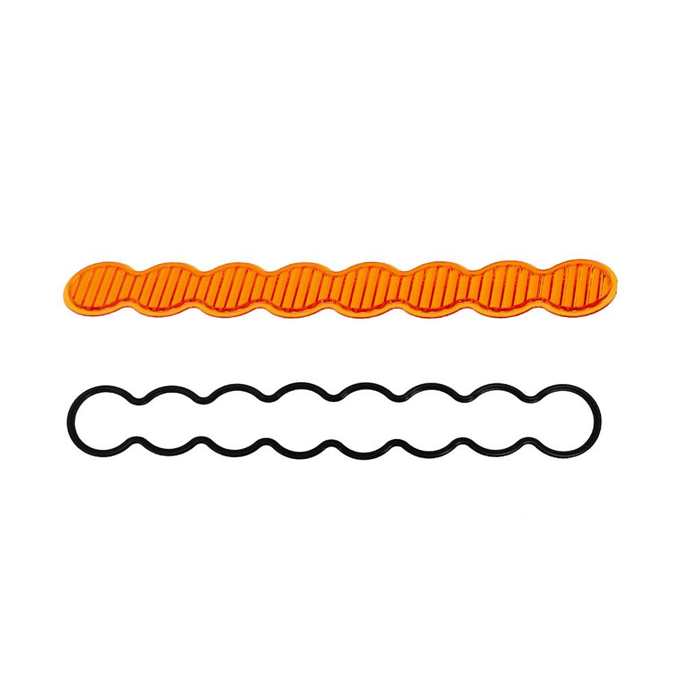 S8 Light Bar Lens Kit (10 Inch; Wide Cornering; Factory Amber)