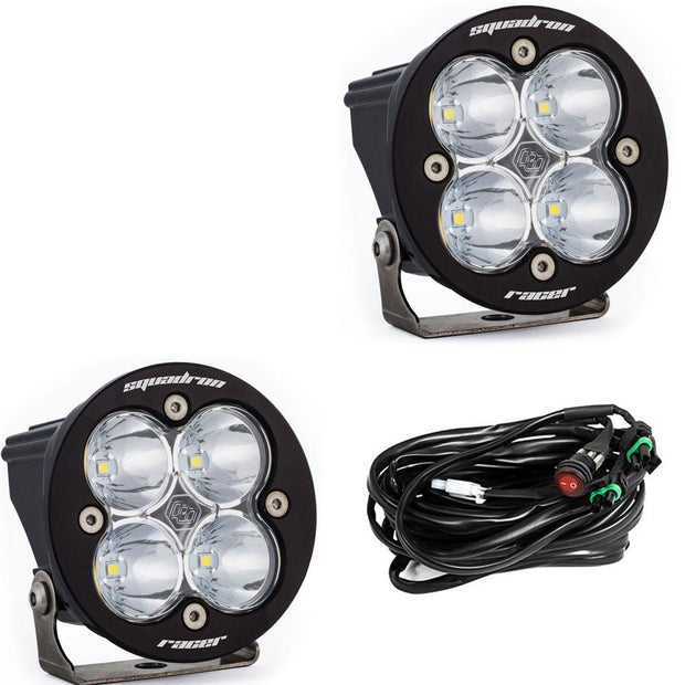 Squadron-R Racer Edition LED Light Pod Pair (Racer Spot; Clear)