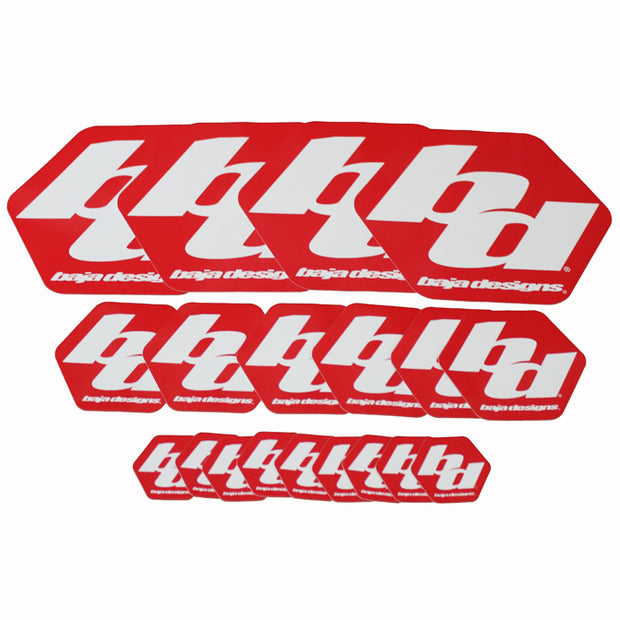Baja Designs Sticker Pack (Small; Red)