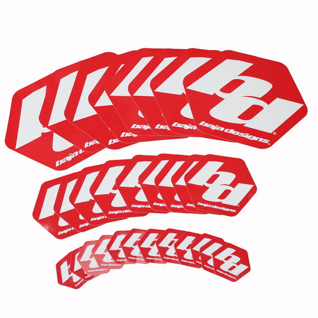 Baja Designs Sticker Pack (Large; Red)