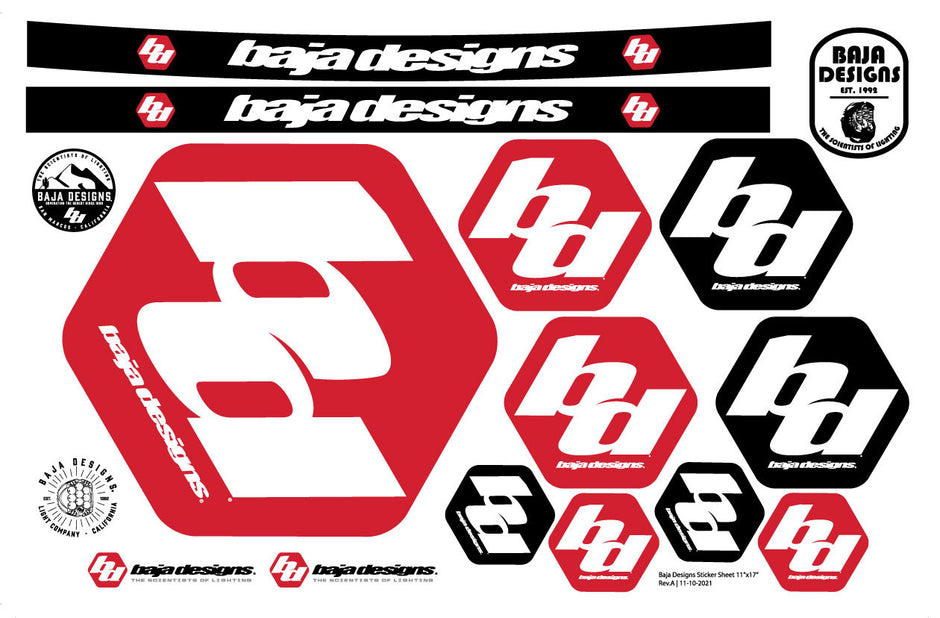 Baja Designs Sticker Sheet
