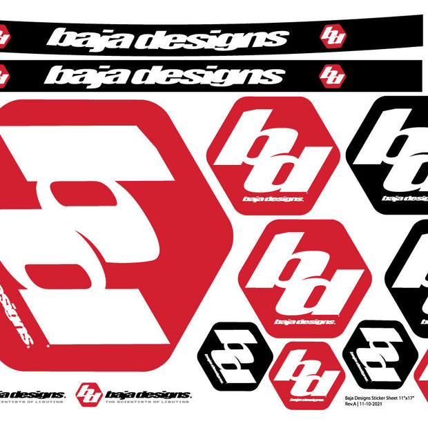 Baja Designs Sticker Sheet