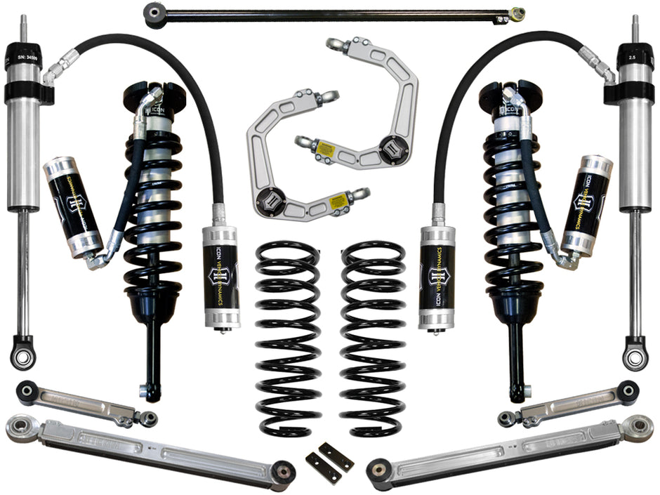 ICON 2010-2024 Toyota 4Runner/2010-2014 Toyota FJ Cruiser 0-3.5" Lift Stage 6 Suspension System Billet UCA