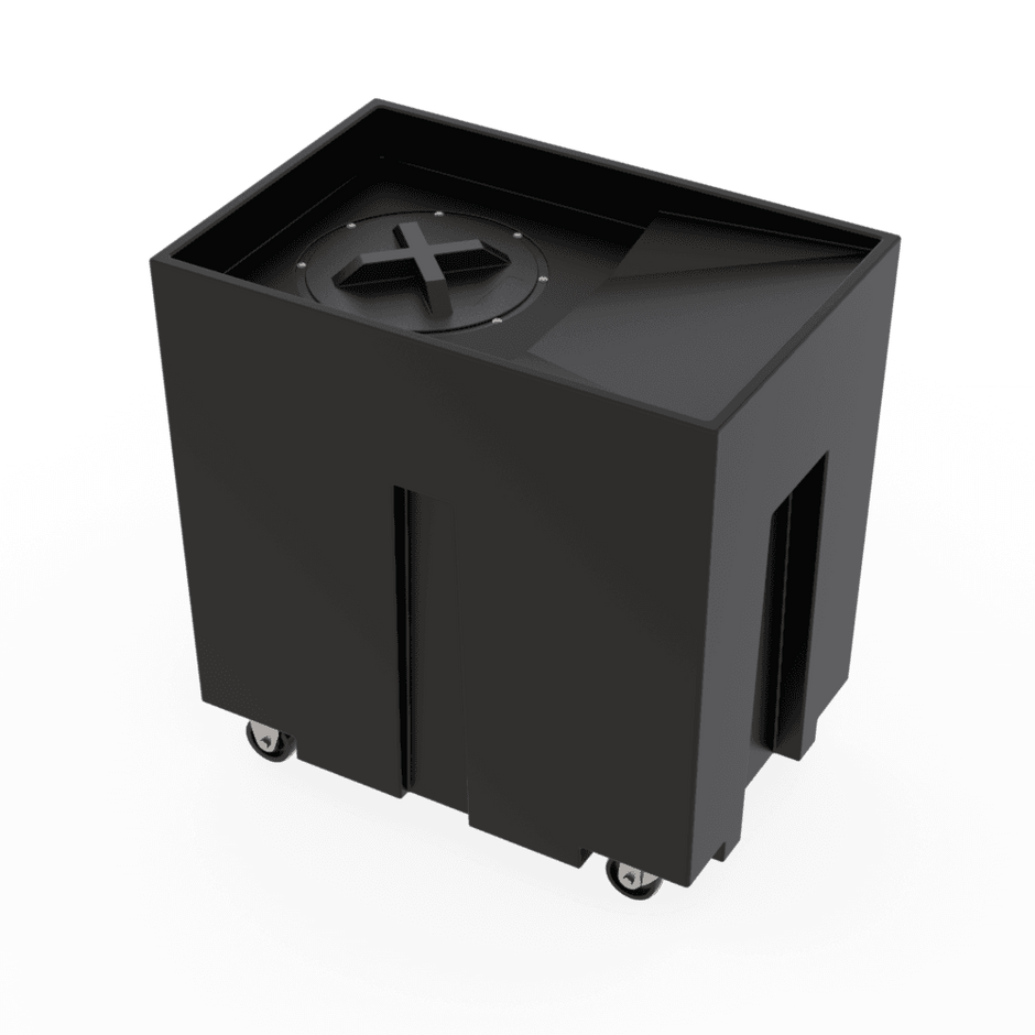 56 Gallon Oil and Grease Containment Tank, with 4 Casters - S&B