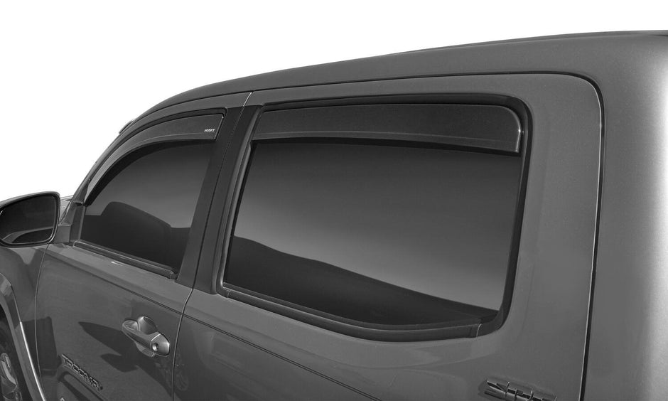 Husky Liners 2864036 Low Profile Dark Smoke In-Channel Ventvisor Side Window Deflector 4-Piece Set For 2016-2023 Toyota Tacoma Crew Cab