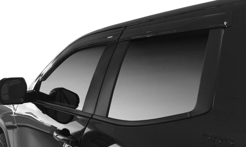 Husky Liners 2864003 Low Profile Dark Smoke In-Channel Ventvisor Side Window Deflector 4-Piece Set For 2009-2018 Dodge Ram 1500 Extended Cab; 2019-2023 Ram 1500 Classic Extended Cab
