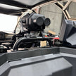 Close-up of a particle separators inside a vehicle with a blurred background