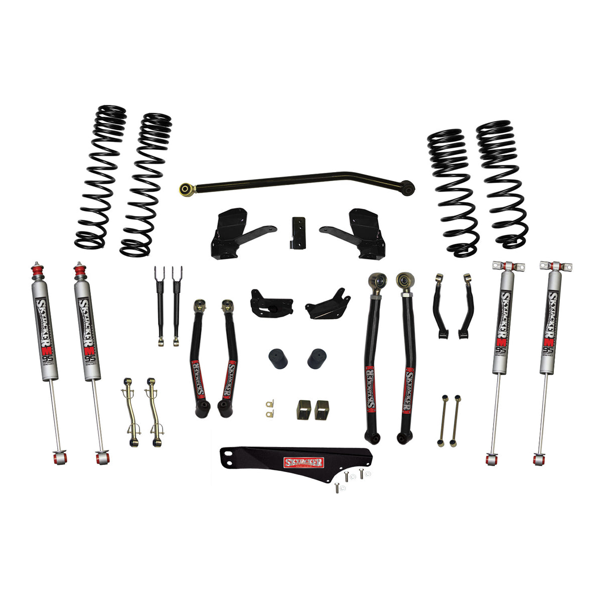 Skyjacker - 4 Inch Dual Rate Long Travel Long Arm Suspension Lift Kit/M95 Monotube Shocks - JK40LKLT-SX-M