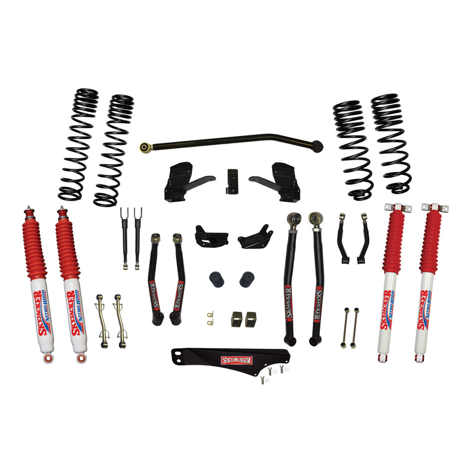 Skyjacker - 5 Inch Dual Rate Long Travel Long Arm Suspension Lift Kit/Nitro 8000 Shocks - JK50LKLT-SX-N